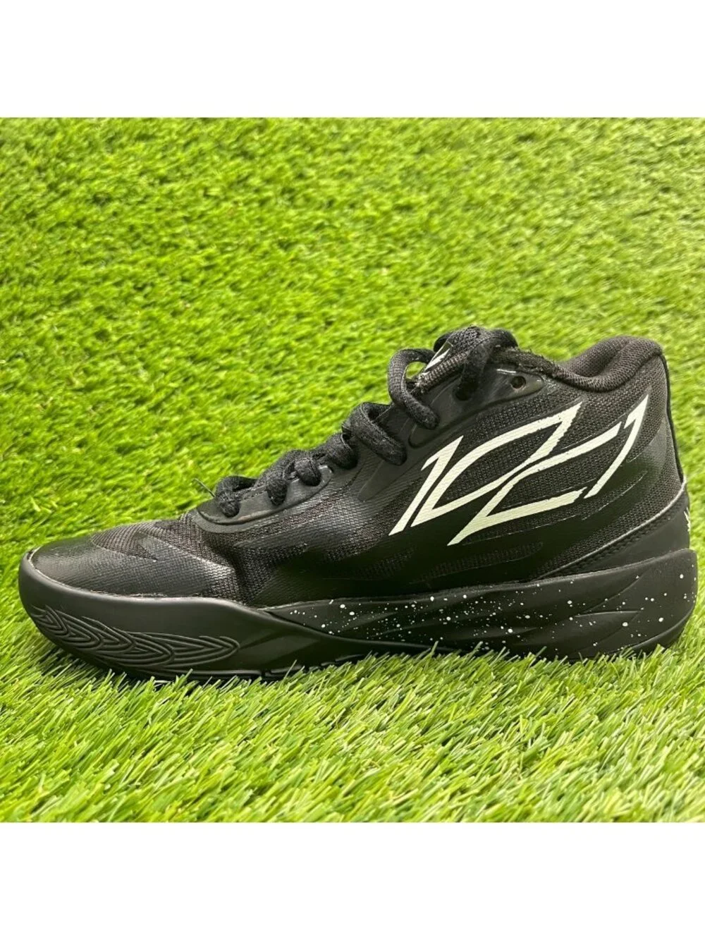 Puma LaMelo Ball MB.02 Mens Size 5 Black Athletic Basketball Shoes Sneakers